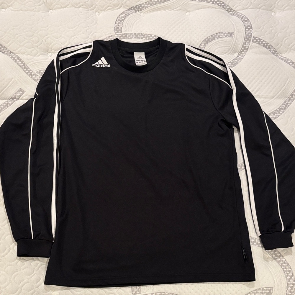 Adidas Black and White Long Sleeve Top